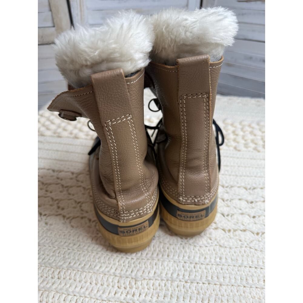 VINTAGE SOREL KAUFMAN MANITOU Men's 9 Winter Pac Snow Boots Tan Black - Picture 15 of 16
